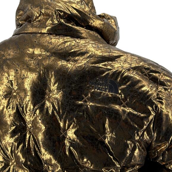 The North Face Women's Holladown Cropped Puffer Jackets XS Metallic Copper Down - Picture 8 of 13